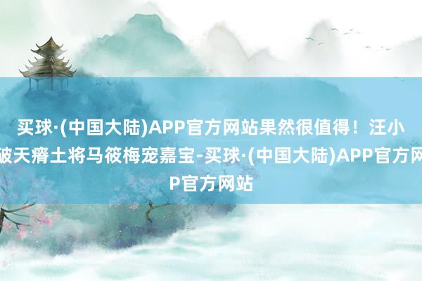 买球·(中国大陆)APP官方网站果然很值得！汪小菲破天瘠土将马筱梅宠嘉宝-买球·(中国大陆)APP官方网站