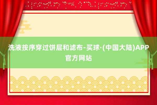 洗液按序穿过饼层和滤布-买球·(中国大陆)APP官方网站