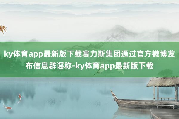 ky体育app最新版下载赛力斯集团通过官方微博发布信息辟谣称-ky体育app最新版下载