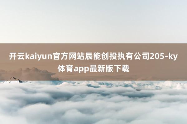 开云kaiyun官方网站辰能创投执有公司205-ky体育app最新版下载